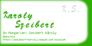 karoly szeibert business card