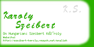 karoly szeibert business card